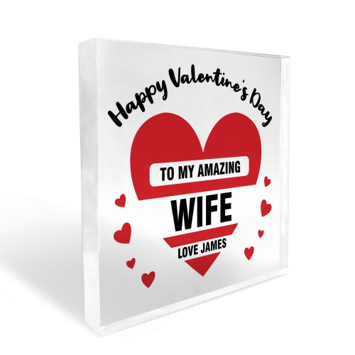 Valentines Day Gift For Wife Personalised Plaque Wife Valentines