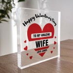 Valentines Day Gift For Wife Personalised Plaque Wife Valentines