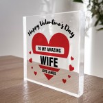 Valentines Day Gift For Wife Personalised Plaque Wife Valentines