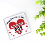 Valentines Day Gift For Wife Personalised Plaque Wife Valentines