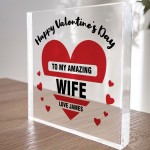 Valentines Day Gift For Wife Personalised Plaque Wife Valentines