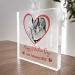 Happy Valentines Day Gift Personalised Photo Block Couple Gifts