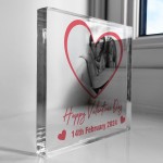 Happy Valentines Day Gift Personalised Photo Block Couple Gifts