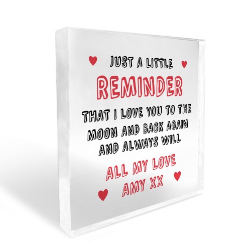 Personalised Valentines Day Gifts For Him Her Remind I Love You