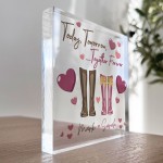 PERSONALISED Valentines Day Gift Acrylic Block Gifts for Him Her