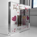 PERSONALISED Valentines Day Gift Acrylic Block Gifts for Him Her