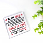 Wife Gifts For Valentines Day Anniversary Acrylic Gift For Wife