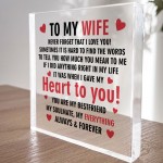 Wife Gifts For Valentines Day Anniversary Acrylic Gift For Wife