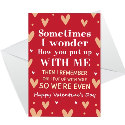 Funny Valentines Card for Girlfriend Boyfriend Wife Husband