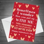 Funny Valentines Card for Girlfriend Boyfriend Wife Husband