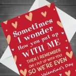 Funny Valentines Card for Girlfriend Boyfriend Wife Husband