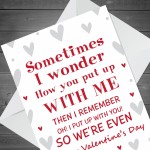 Funny Valentines Card Him Happy Valentines Card for Boyfriend