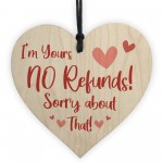 Funny Valentines Day Card Wood Heart Valentine's Day Gifts