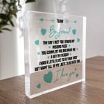 The Day I Met You Gift For Boyfriend Acrylic Block Valentine's