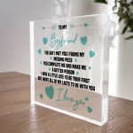 The Day I Met You Gift For Boyfriend Acrylic Block Valentine's