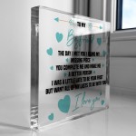 The Day I Met You Gift For Boyfriend Acrylic Block Valentine's