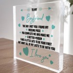 The Day I Met You Gift For Boyfriend Acrylic Block Valentine's