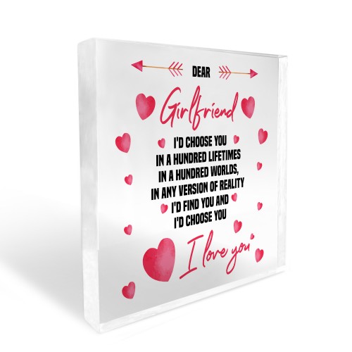 Dear Girlfriend Choose You Cute Romantic Anniversary Valentines