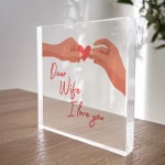 Dear Wife I Love You Cute Romantic Anniversary Valentines