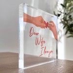 Dear Wife I Love You Cute Romantic Anniversary Valentines