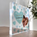 Personalised Valentines Gifts For Husband Acrylic Photo Block 