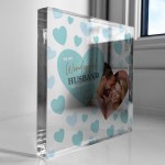 Personalised Valentines Gifts For Husband Acrylic Photo Block 