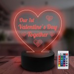 1st First Valentines Day LED Light Valentines Day Gift For Her