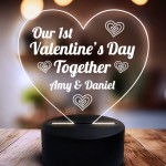 Personalised First 1st Valentines Day LED Neon Sign Gift