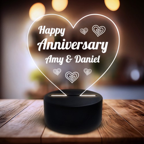 Personalised Anniversary LED Light 16 Colour Gift For Boyfriend