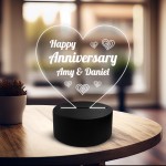 Personalised Anniversary LED Light 16 Colour Gift For Boyfriend