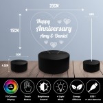 Personalised Anniversary LED Light 16 Colour Gift For Boyfriend