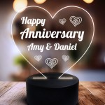 Personalised Anniversary LED Light 16 Colour Gift For Boyfriend