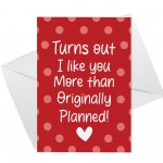 Funny Valentines Card Heart Anniversary Card For Boyfriend