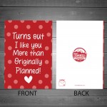 Funny Valentines Card Heart Anniversary Card For Boyfriend