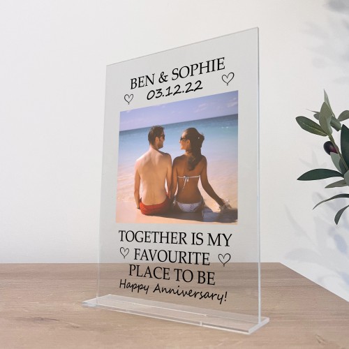 Valentines Day Personalised Song Plaque Gift For Couples Him Her