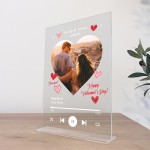 Personalised Valentines Day Photo Plaque Custom Song Plaque 