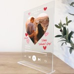 Personalised Valentines Day Photo Plaque Custom Song Plaque 