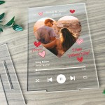 Personalised Valentines Day Photo Plaque Custom Song Plaque 