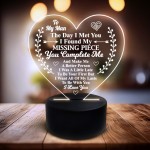 Gifts For Husband Boyfriend Acrylic Night Light Birthday Gifts