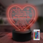 Gifts For Wife Girlfiend Acrylic Night Light Birthday Gifts