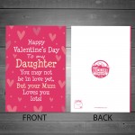 Valentines Day Card For Daughter Love Card From Mum Daughter