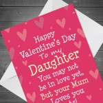 Valentines Day Card For Daughter Love Card From Mum Daughter