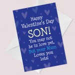 Valentines Day Card For Son Love Card From Mum Son Card