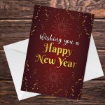 Wishing You A Happy New Year Card For Friends Neighbours Family