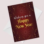 Wishing You A Happy New Year Card For Friends Neighbours Family