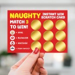 Valentines Anniversary Funny Gift for Him Naughty Scratch Card