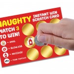 Valentines Anniversary Funny Gift for Him Naughty Scratch Card