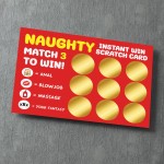 Valentines Anniversary Funny Gift for Him Naughty Scratch Card