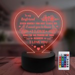 To My Boyfriend Gifts from Girlfriend 3D Illusion Lamp Love You