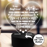 To My Boyfriend Gifts from Girlfriend 3D Illusion Lamp Love You